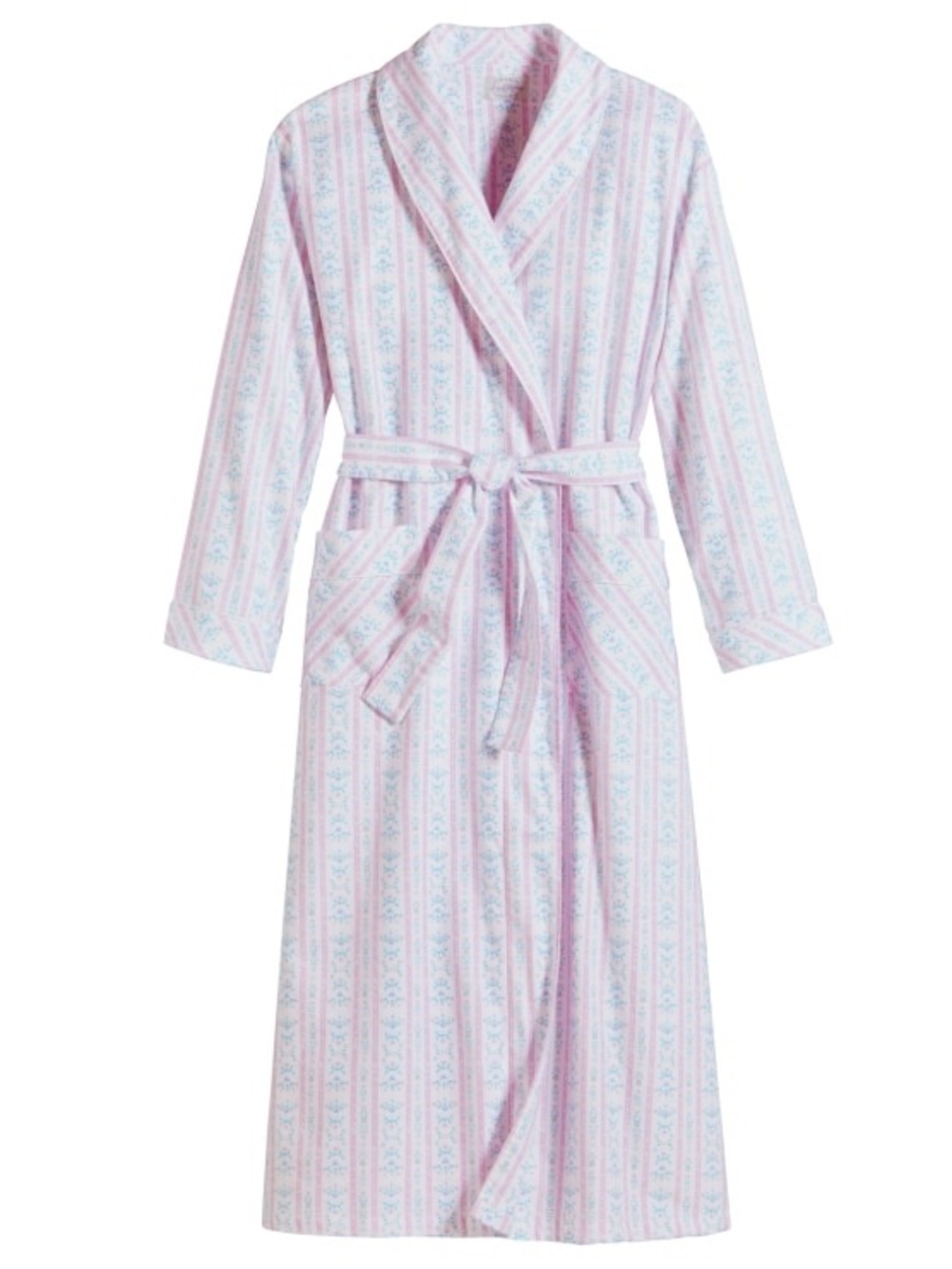 Lanz of Salzburg Pastel Pink Lanz Tyrolean Flannel Wrap Robe